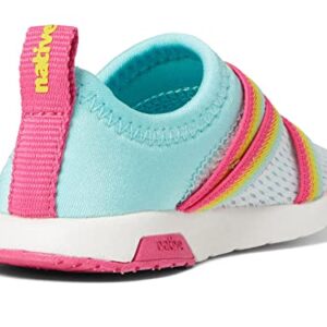 Native Shoes Kids Pheonix Sugarlite Sneakers for Toddler - Man-Made Upper with Cushioned Insole, Slide Closure, and OutsoleSherbert Blue/Shell White/Hollywood Pink 10 Toddler M