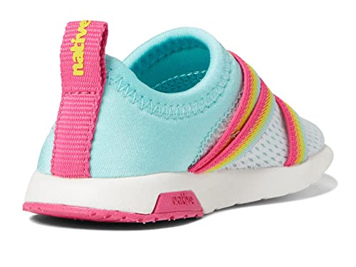 Native Shoes Kids Pheonix Sugarlite Sneakers for Toddler - Man-Made Upper with Cushioned Insole, Slide Closure, and OutsoleSherbert Blue/Shell White/Hollywood Pink 10 Toddler M