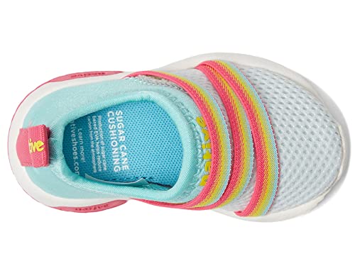 Native Shoes Kids Pheonix Sugarlite Sneakers for Toddler - Man-Made Upper with Cushioned Insole, Slide Closure, and OutsoleSherbert Blue/Shell White/Hollywood Pink 10 Toddler M