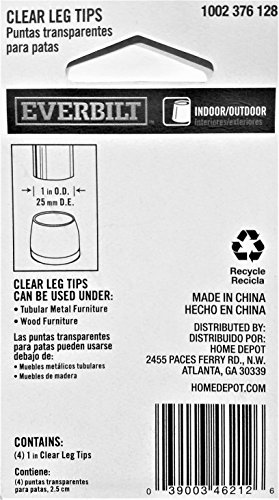 Everbilt Clear 1 Inch Leg Tips, 4-Pack