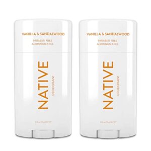 native deoderent aluminum and paraben free 2.65 oz (2 pack) (vanilla & sandalwood)