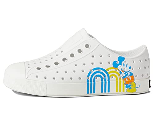 Native Shoes Kids Jefferson Print Sneakers for Little Kids - Free Friendly Step, Eva Upper, and Let Feet Breathe Shell White/Shell White/Positive Mickey 11 Little Kid M