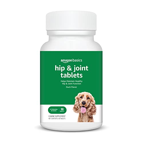 Amazon Basics Dog Hip & Joint Chewable Tablets, Duck Flavored, 90 Count (Previously Solimo)