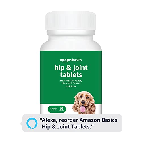 Amazon Basics Dog Hip & Joint Chewable Tablets, Duck Flavored, 90 Count (Previously Solimo)