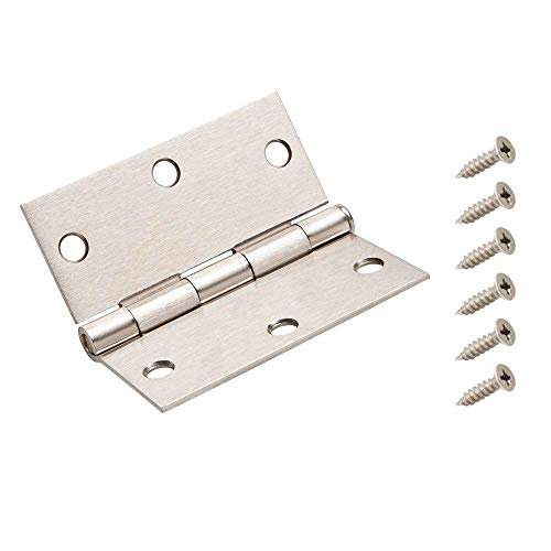 Crown Bolt 3-1/2 in. Hinge Square Corner in Satin Nickel