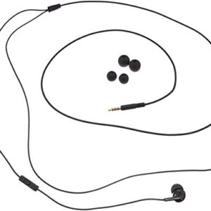 Amazon Basics In-Ear Wired Headphones, Earbuds with Microphone, Black