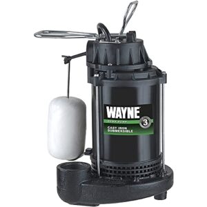 wayne cdu800 1/2 hp submersible cast iron and steel sump pump with integrated vertical float switch