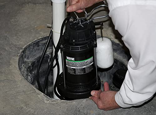 WAYNE CDU800 1/2 HP Submersible Cast Iron and Steel Sump Pump With Integrated Vertical Float Switch