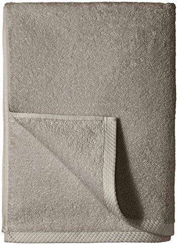 Amazon Basics Quick-Dry Bath Sheet 100% Cotton - 2-Pack, Platinum