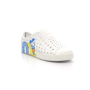 Native Shoes Kids Jefferson Print Sneakers for Little Kids - Free Friendly Step, Eva Upper, and Let Feet Breathe Shell White/Shell White/Positive Mickey 1 Little Kid M