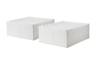 ikea storage underbed box closet zippered (2 pack) white