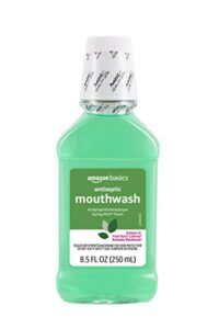 amazon basics antiseptic mouthwash, mint, 8.5 fluid ounces, 1-pack (previously solimo)