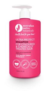 australian native botanicals natural vegan sulfate free shampoo for men & women, colored & chemically treated hair, 17 fl oz