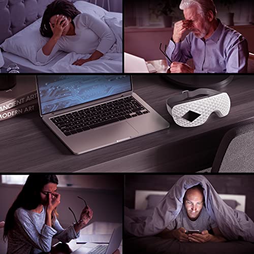 CINCOM Eye Massager with Heat, Air Compression Eye Massager for Migraine Headache Relief with Bluetooth Music, Infrared Eye Massager for Dry Eyes Fatigue Dark Circles Improve Circulation and Sleep