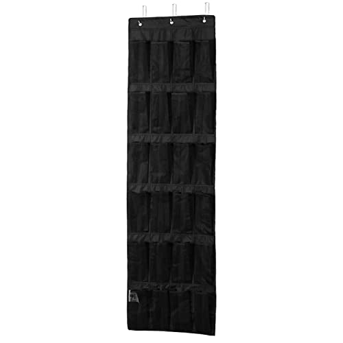 Amazon Basics Over the Door Organizer with 24 Pockets - Black