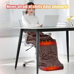 Heated Leg Warmer & Hand Warmer, Electric Lower Body Heated Wrap Therapy Wearable Heating Blanket for Circulation, Foot Warmer Under Desk, 6 Heat & 7 Timer Settings
