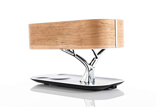 Sharper Image Bonsai Bluetooth Speaker Lamp with Wireless Charging Pad