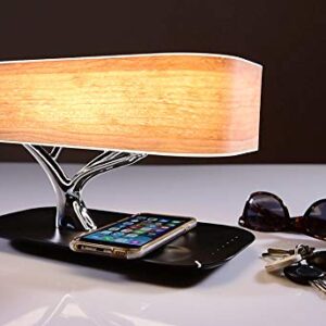 Sharper Image Bonsai Bluetooth Speaker Lamp with Wireless Charging Pad