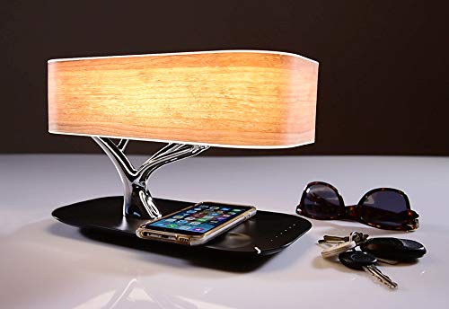 Sharper Image Bonsai Bluetooth Speaker Lamp with Wireless Charging Pad