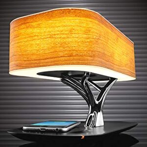 Sharper Image Bonsai Bluetooth Speaker Lamp with Wireless Charging Pad