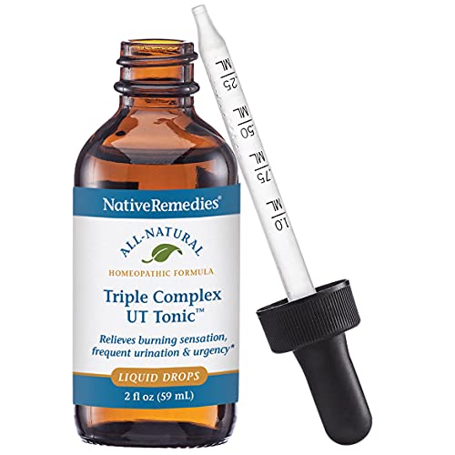 Native Remedies Triple Complex UT Tonic - Natural Homeopathic Formula to Relieve Bladder Irritation, Burning Sensation, Frequent Urination and Urgency - 59 mL