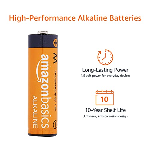 Amazon Basics 12 Pack AA Alkaline Batteries - Blister Packaging