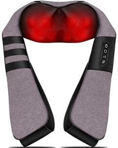 massagers for neck and back pain relief,great gifts for women/men/dad/mom birthday,shiatsu shoulder foot massager with heat,deep tissue massage pillow for body muscle kneading