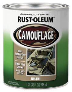 rust-oleum 379562 specialty camouflage paint, quart, flat khaki