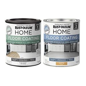 rust-oleum 367591 home interior floor coating kit, matte ultra white 32 fl oz (pack of 2)