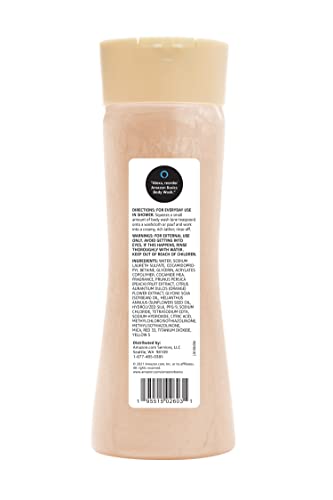 Amazon Basics Silky Smooth Body Wash, Peach and Orange Blossom Scent, 18 Fluid Ounces, Pack of 4