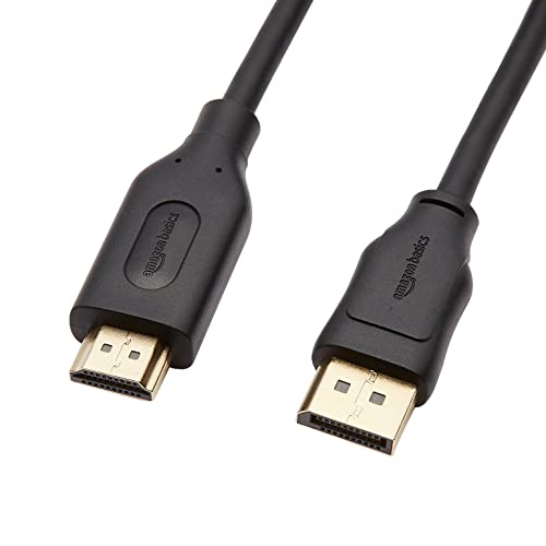 Amazon Basics Uni-Directional DisplayPort to HDMI Display Cable 4K@30Hz - 6 Feet, 10-Pack, Black,Television