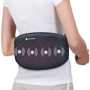comfier heating pad for back pain – heat belly wrap belt with vibration massage, fast heating pads with auto shut off, for lumbar, abdominal, leg cramps arthritic pain relief, gifts for men dad