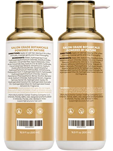 Shampoo and Conditioner Set Coconut Oil and Jojoba - Sulfate and Paraben Free Intense Moisturizing Treatment - For Hydrating Your Scalp and Restoring Dry and Damaged Hair