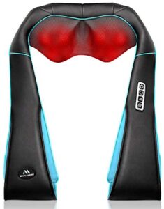 massager with heat – deep tissue kneading electric back massage for neck, back, shoulder, waist, foot – shiatsu full body massage, relax gift for her/him/friend/dad/mom