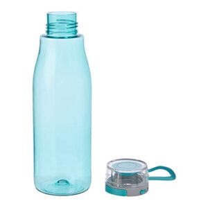 Amazon Basics Tritan Water Bottle with Action Lid – 24-Ounce, 2-Pack, Blue and Purple