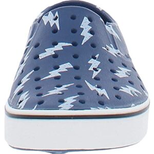 Native Shoes Boy's Miles Print (Toddler/Little Kid) Frontier Blue/Shell White/Shell Lightning 9 Toddler M