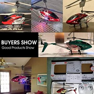 Remote Control Helicopter, S107H-E Aircraft with Altitude Hold, One Key take Off/Landing, 3.5 Channel, Gyro Stabilizer and High &Low Speed, LED Light for Indoor to Fly for Kids and Beginners(Red)