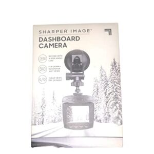 Dash Cam SHARPER IMAGE Car Dashboard Camera Recorder for Driving, Motion Sensor Automatically Records Video, Wide Angle Lens with 270° Pivot, LCD Screen, Day and Night Modes, Windshield/Mirror Mount