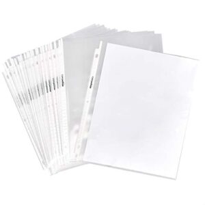 amazon basics clear sheet protector for 3 ring binder, 8.5″ x 11″ – 500-pack