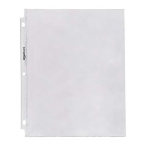 Amazon Basics Clear Sheet Protector for 3 Ring Binder, 8.5" x 11" - 500-Pack