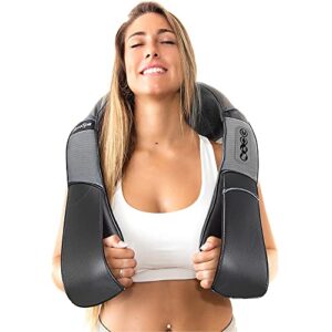 InvoSpa Shiatsu Back Shoulder and Neck Massager with Heat - Deep Tissue Kneading Pillow Massage - Back Massager, Shoulder Massager, Electric Full Body Massager Gift - Massagers for Neck and Back