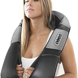 InvoSpa Shiatsu Back Shoulder and Neck Massager with Heat - Deep Tissue Kneading Pillow Massage - Back Massager, Shoulder Massager, Electric Full Body Massager Gift - Massagers for Neck and Back