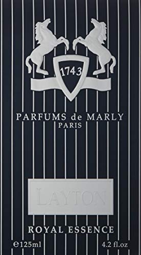 PARFUMS de MARLY - Layton - 4.2 Fl Oz - Eau De Parfum for Men - Top Notes Apple, Bergamot, Lavender - Heart Notes Jasmine, Violet, Geranium - Base Notes Vanilla, Pepper, Guiac Wood - 125ml