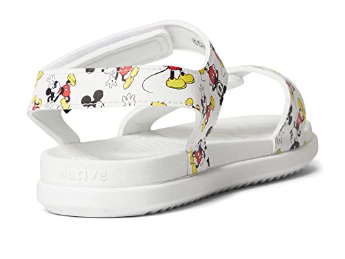 Native Shoes Girl's Charley Disney Print (Little Kid) Shell White/Shell White/Mickey All Over Print 11 Little Kid M