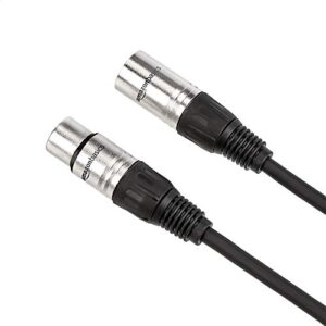 amazon basics standard xlr male to female balanced microphone cable, durable & flexible, noise-cancelling – 6 feet, 2-pack, black