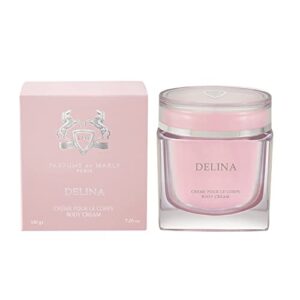 PARFUMS de MARLY - Delina Body Cream - 6.7 Fl Oz - Ancillaries for Women - Top notes Rhubarb, Lychee, Bergamot Essence - Heart notes Turkish Rose, Peony, Vanilla - Base notes Cashmeran, Musk - 200ml