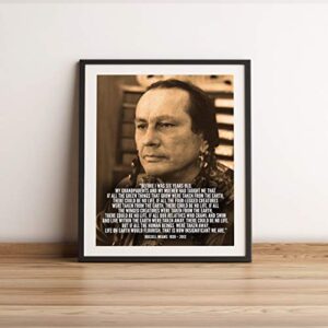 "That Is How Insignificant We Are"-Russell Means, Oglala Dakota Nation- Inspirational Native American Wall Art Print-11 x 14"-Ready to Frame. Spiritual Home-Office Decor. Great Life Lesson-Reminder!