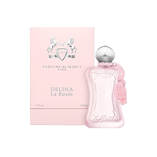 PARFUMS de MARLY - Delina La Rosée - 2.5 Fl Oz - Parfum for Women - Top notes Lychee, Pear, Bergamot Essence - Heart notes Turkish Rose, Peony, Transparent flowers - Base notes Soft wood - 75ml