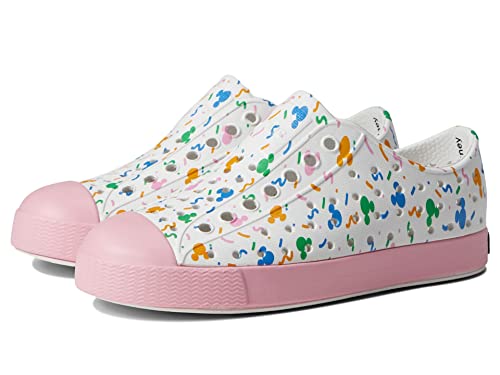 Native Shoes Jefferson Disney Print (Little Kid) Shell White/Princess Pink/Pastel Rad Confetti 13 Little Kid M