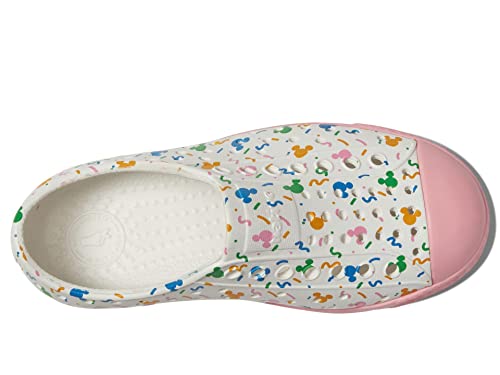 Native Shoes Jefferson Disney Print (Little Kid) Shell White/Princess Pink/Pastel Rad Confetti 13 Little Kid M
